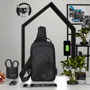 カスタムロゴ入りカジュアルユーティリティトラベルクロスボディスリングポーチチェストバッグシングルショルダークロスボディバッグ（メンズ） - Product Image 3