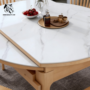 โรงงานเฟอร์นิเจอร์ ราคาถูก ปรับแต่งได้ มีสินค้าจำนวนมาก ดรอปชิปปิ้ง เฟอร์นิเจอร์ห้องรับประทานอาหารแฟชั่นใหม่ โต๊ะรับประทานอาหารไม้หินอ่อน - Product Image 3