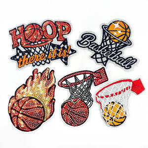 แพทช์เดนิมปักเลื่อมคุณภาพสูงสำหรับฤดูร้อน สีเขียวแดง รีดติดเสื้อผ้าผู้หญิง กระเป๋าและหมวก PVC 'Cheer MOM' 'MAMA' - Product Image 3