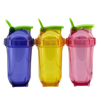 Bouteille shaker protéinée dégradée 500 ml, légère, style revêtu, à boire directement, avec boule mélangeuse – Meilleure vente
