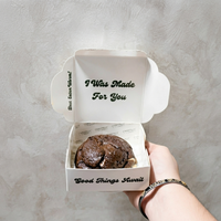 Boîtes d'emballage en carton écologiques personnalisées en gros pour la vente à emporter de sushis, pâtisseries, beignets, gâteaux, biscuits et pains