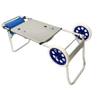 Carrito <span class=keywords><strong>de</strong></span> <span class=keywords><strong>Playa</strong></span> Convertible en Mesa Plegable <span class=keywords><strong>para</strong></span> Acampar y Pescar al Aire Libre - Product Image 1
