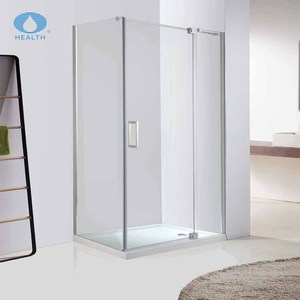 Custom design bathroom screen single Hinges glass shower cabin