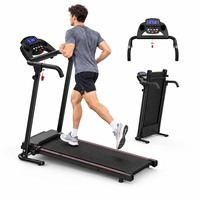 Tapis roulant pliable pour usage domestique 300 lbs avec haut-parleur, écran LCD multifonctionnel, équipement de fitness cardio pour la maison