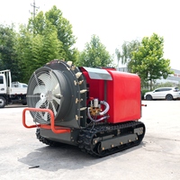 Pulvérisateur à chenilles télécommandé 100m, pulvérisateur à air comprimé 400L, pulvérisateur de verger autopropulsé à moteurs multiples, fonctionnement continu illimité