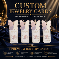 Cartes de présentation de bijoux YINWO personnalisées, découpées sur mesure avec logo, pour colliers et boucles d'oreilles, vente en gros, OEM, personnalisables, directement de l'usine