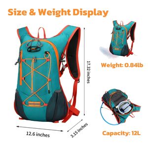 सर्वश्रेष्ठ विक्रेता खेल 12 एल हाइड्रेशन बैकपैक कस्टम चिंतनशील चलने वाली बनियान 1.5l पानी मूत्राशय के साथ - Product Image 4