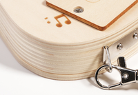Guitare musicale en bois pour enfants avec boutons colorés, interrupteur et molette de volume – Jouet d'activités sensorielles léger