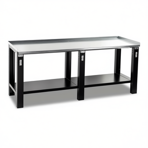 Plan de travail 506 Th avec plateau en métal et étagère inférieure pour le rangement en atelier - Product Image 2