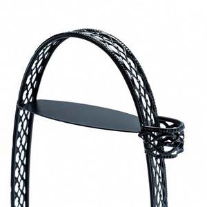 Cesta de carbón clásica de metal carbonizado negro esmerilado redonda duradera al por mayor para cachimba, accesorios para fumar shisha - Product Image 3