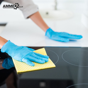 ถุงมือไนไตรล์ Ammex สีน้ำเงิน ปราศจากแป้ง ปราศจากน้ำยาง สำหรับใช้ในงานอุตสาหกรรม ห้องปฏิบัติการ และทำความสะอาด - Product Image 3