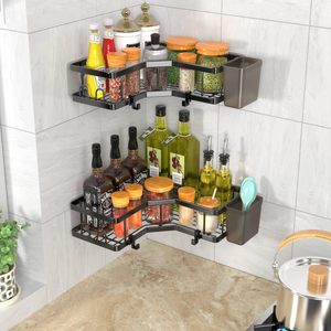 Bathroom Iron Wall Mounted Double Tier Eco-Friendly Modern Organizer <b>Shelf</b> Set with Multi-Purpose Storage - Product Image 5
