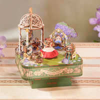 Kit de boîte à musique rotative en bois DIY Waltz Garden, puzzle 3D maison miniature, jouet écologique, décoration intérieure, livraison rapide