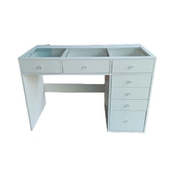 Miroir de commode éclairé réglable blanc classique de luxe pour table de maquillage