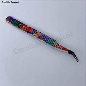 Pince à cils droite en acier inoxydable de haute qualité personnalisée en gros - Product Image 5