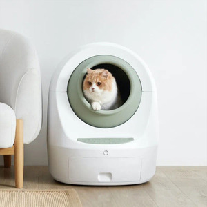 Meilleure vente silo à litière sphérique <span class=keywords><strong>de</strong></span> grand volume pour plusieurs chats bac à litière électrique pour chat autonettoyant - Product Image 1
