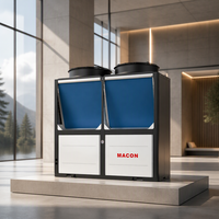 Pompe à chaleur EVI DC Inverter intégrée bi-étagée 113~225KW pour eau chaude haute température, 380V triphasé, sortie max 95, chauffage par ventilateur DC