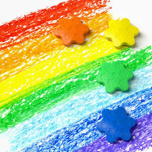 ピーナッツ色のプラスチック製クレヨンセットスノーフレークデザイン汚れないハンドオイルパステル落書き幼稚園絵画卸売 - Product Image 4