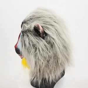 Реалистичная маска с обезьянкой, гориллой, для взрослых, полноразмерная маска с животными для лица, вечерние