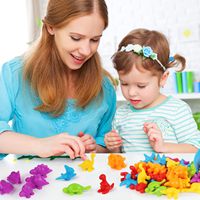 Jouets éducatifs pour enfants d'âge préscolaire, activités d'apprentissage, jeu de correspondance des couleurs et des animaux, jeu de comptage sensoriel pour bébés, jouets éducatifs Montessori