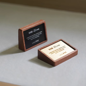 Bán buôn Chất lượng cao bằng gỗ giá tag giấy và bút hiển thị giá tag đứng bằng gỗ Giá hiển thị dấu hiệu - Product Image 2