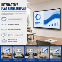 Tableau blanc interactif LCD 4K 86 pouces avec écran tactile, tableau intelligent à 40 points tactiles, Intel Core I3/i5/i7, réunion, salle de classe, formation
