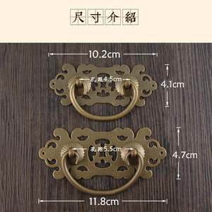 มือจับลิ้นชักทองเหลืองลายฉลุลายดอกไม้ สไตล์ยุโรป ทนทาน - Product Image 3