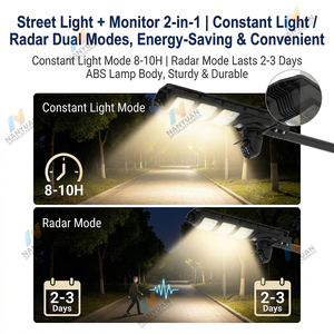 Lampadaire solaire LED avec caméra CCTV WiFi 4G, 3 objectifs, 4MP, éclairage solaire couleur pour jardin et cour - Product Image 5