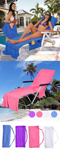 Housse <span class=keywords><strong>de</strong></span> chaise <span class=keywords><strong>de</strong></span> plage <span class=keywords><strong>Double</strong></span> serviette sac pliant avec grande poche couleur unie vacances <span class=keywords><strong>bain</strong></span> <span class=keywords><strong>de</strong></span> <span class=keywords><strong>soleil</strong></span> séchage rapide piscine loisirs pelouse patio - Product Image 3