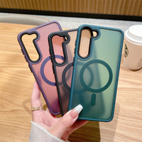 Coque de téléphone antichoc magnétique mate pour Samsung pour téléphone portable Galaxy S24 Ultra nouvelle génération