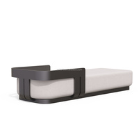 Kingmake Chaise longue de luxe moderne en aluminium avec coussin épais pour piscine