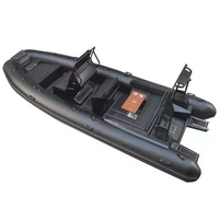 Bateaux pneumatiques RIB de haute qualité DL RIB640 à double coque rigide en aluminium Hypalon/PVC
