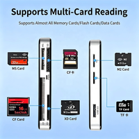 Lecteur de cartes tout-en-un 6 en 1 USB 3.0 TF/CF/SD/XD/M2/MS pour MP3, appareil photo numérique, téléphone, lecteur de cartes, lecteur de cartes mémoire