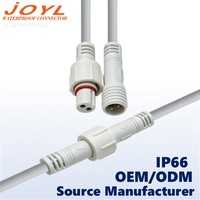 Connecteur étanche IP66 mâle/femelle en PVC JOYL M10 pour système d'énergie solaire, utilisation en camping-car, 3A 60V, contacts en cuivre nickelé