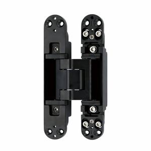 Bisagra Oculta Ajustable 3D de Alta Resistencia 160x28mm 80KG, Bisagra Invisible de Aleación de Zinc Negro Mate para Puerta Interior de Madera Pesada - Product Image 1