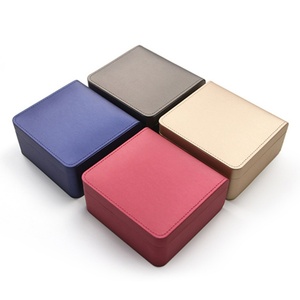 Luxury Big Jewelry Box Packaging Fashion Square Jewelry Clamshell Box Pu Leather Ring Necklace <b>Earring</b> Jewelry <b>case</b> Full Set - Product Image 4