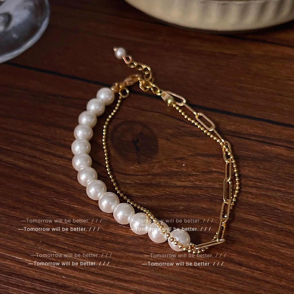 Wholesale 14K Gold Plated Virgin Mary Pearl Bracelet | Mikoole Elegant Women's Jewelry