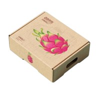 Boîte rigide en carton ondulé personnalisée pour fruits (myrtilles, fraises) avec poignée, recyclable, pour produits agricoles, gaufrage, transport