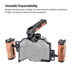 Suministro de fábrica BAFANG aleación de aluminio Cámara jaula estabilizador Rig para <span class=keywords><strong>Canon</strong></span> <span class=keywords><strong>Eos</strong></span> <span class=keywords><strong>R10</strong></span> accesorios Premium - Product Image 3