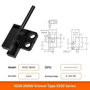 Akusense KE30-2NAW t hình khe cắm cảm biến quang điện chuyển đổi giới hạn NPN/PnP thường mở thường đóng có thể chuyển đổi IP67 5-24V - Product Image 6