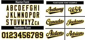 Maillot de softball personnalisé blanc noir-or style classique authentique à deux boutons - Product Image 3