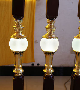 Balaustres de bolas de cristal esmerilado, balaustres de madera para escalera de casa - Product Image 6