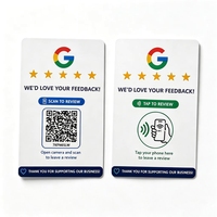 Carte Google Review PVC CR80 NFC Code QR Demande de commentaires numériques des clients Promotion commerciale Étanche 13,56 MHz Portable de poche