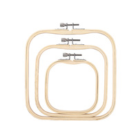 Cerceaux à broder carrés en bambou pour la couture à la main - Accessoires de couture portables en gros