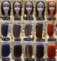 Pelucas FH Super Double Drawn con Cierre de Encaje 4x4, Cabello Virgen Vietnamita, Color Naranja Jengibre, Peluca Corta Bob, Pelucas de Cabello Humano sin Pegamento