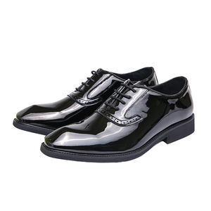 Chaussures Oxford en cuir verni pour homme - Design à lacets Légères et respirantes Semelles antidérapantes pour les occasions formelles, les affaires et les soirées - Product Image 1