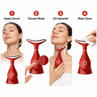 Vente flash : Masseur vibrant 4 en 1 pour le visage et le cou avec télécommande sans fil pour le lifting, le modelage et les soins de beauté de la peau