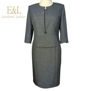 Clothing Wholesale 2021 New Autumn Fashion Black Quality Women's Plus Suits for Business Waterproof 100% Polyester Half Sleeve - Product Image 3