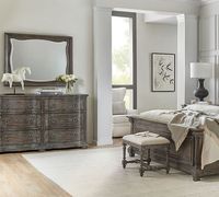 Tocador de almacenamiento de madera maciza contemporáneo francés Corrine tocador de 6 cajones dormitorio muebles para el hogar