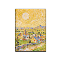 Peinture sur toile de paysage campagnard ensoleillé de style moderne pour la décoration d'entrée de maison